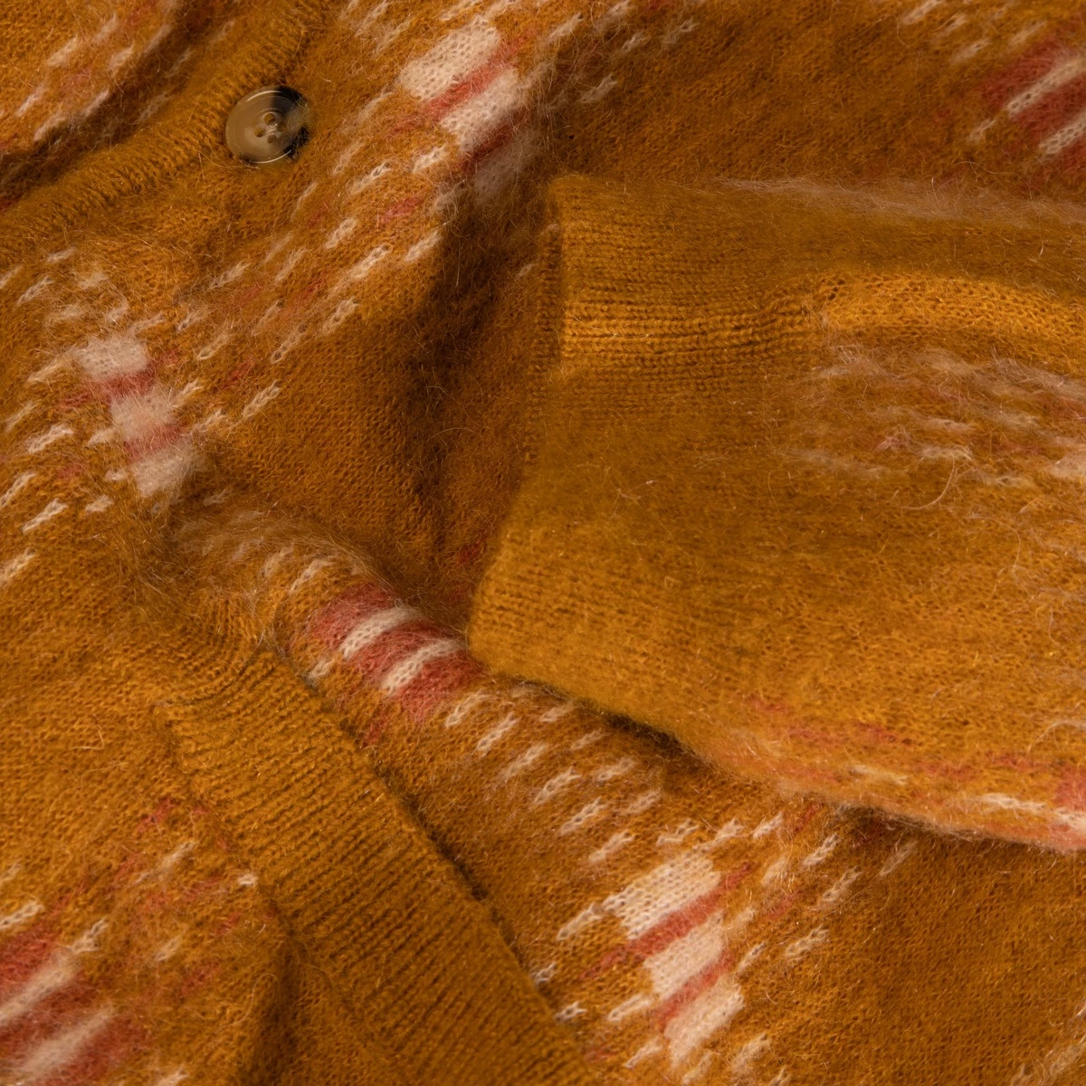 Beams Plus Jacquard Mohair Cardigan 4 Beams Plus Jacquard Mohair Cardigan - Image 4